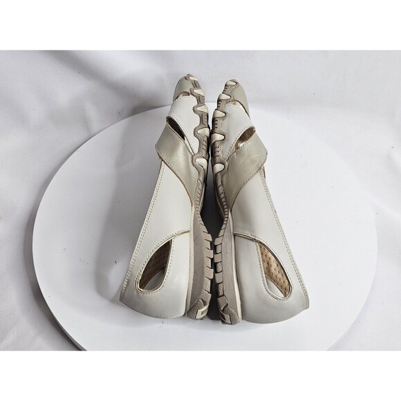 Skechers Ivory Leather Flat Slip On Open Toe Comfort Shoe Womens Sz 6.5 EU 36.5 - Picture 4 of 7